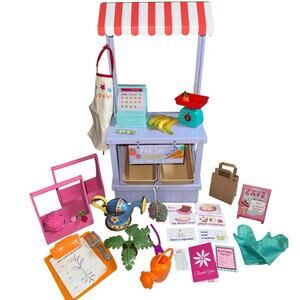 Our Generation Farmer's Market Bakery Flower Shop Gardening set 18 inch doll